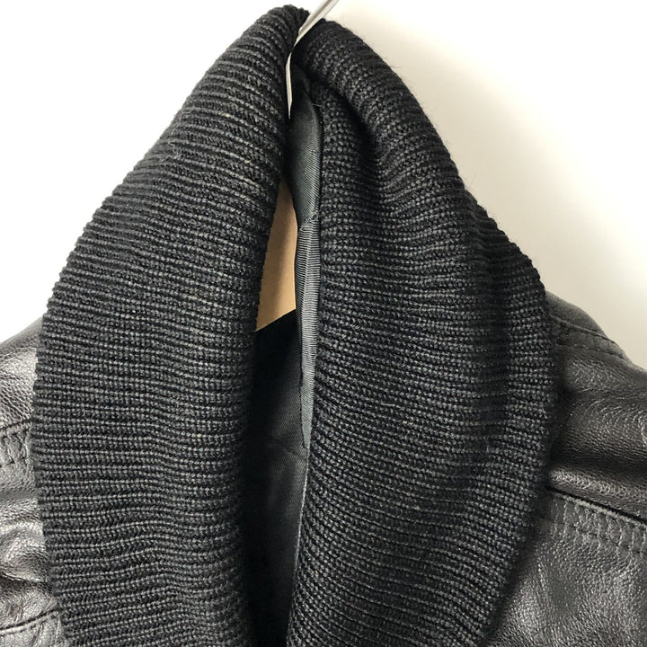 Vintage leather jacket, men's size XL unclear black type Vintage Second Hand