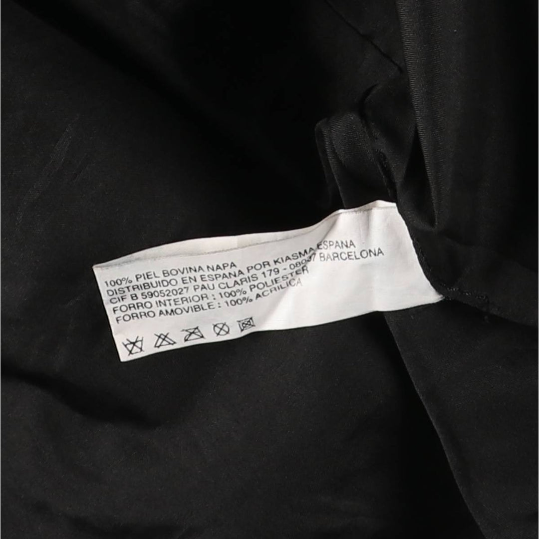 A-2 type leather flight jacket, men's XL size Genuine Leather Cowhide black type Vintage Second Hand