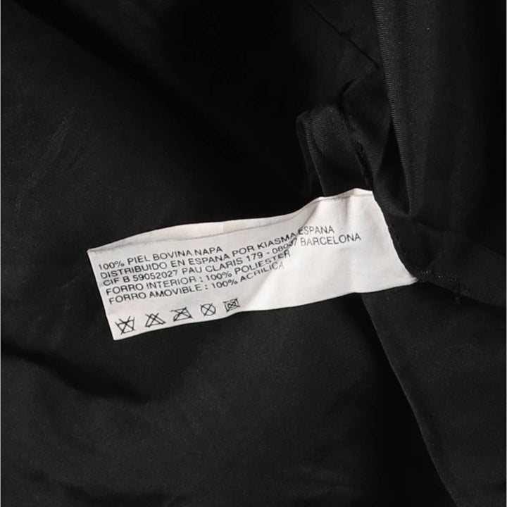 A-2 type leather flight jacket, men's XL size Genuine Leather Cowhide black type Vintage Second Hand