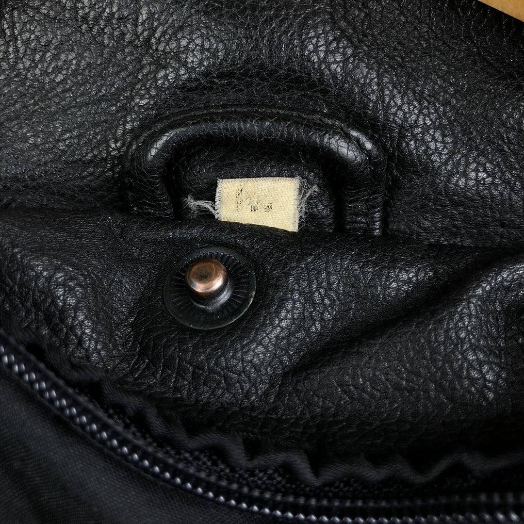 A-2 type leather flight jacket, men's XL size genuine leather black type Vintage Second Hand