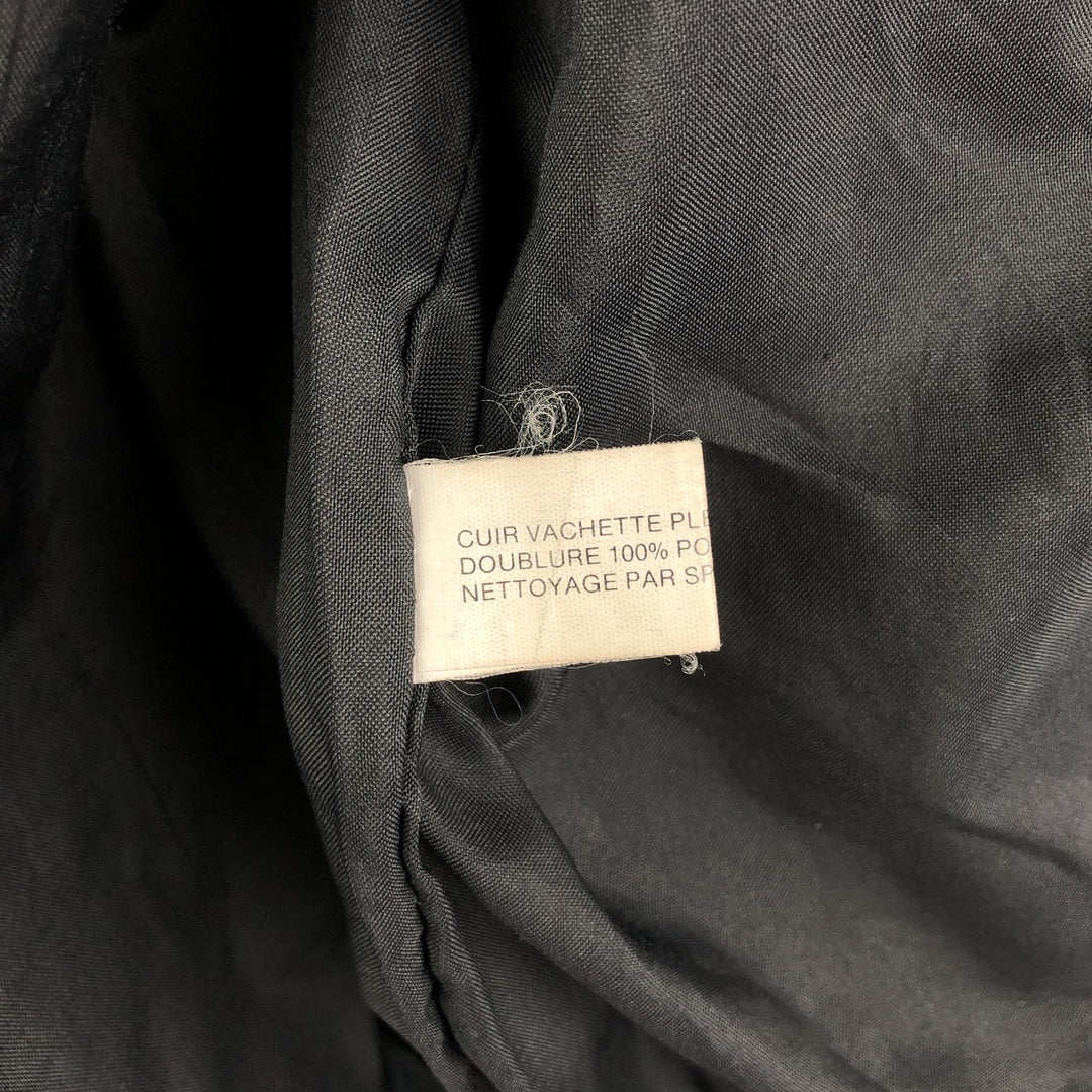 A-2 type leather flight jacket, men's XL size genuine leather black type Vintage Second Hand