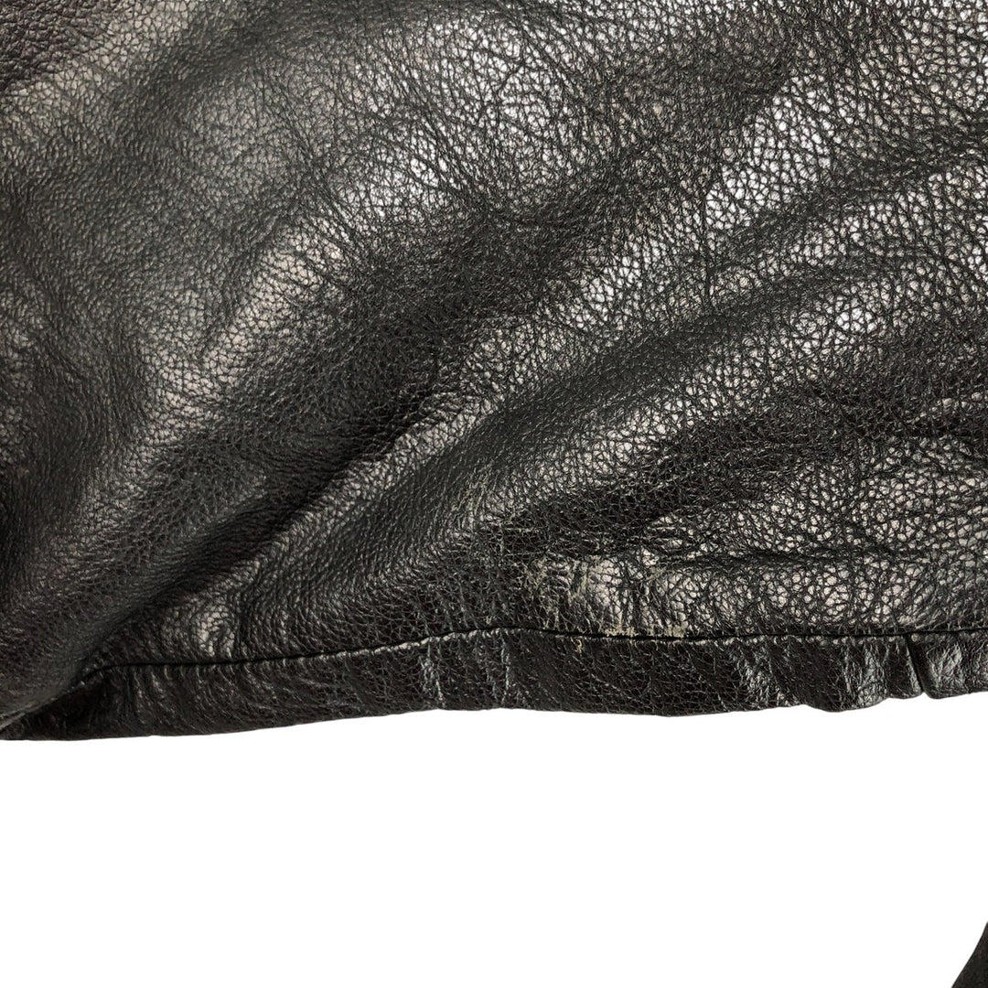 A-2 type leather flight jacket, men's XL size genuine leather black type Vintage Second Hand