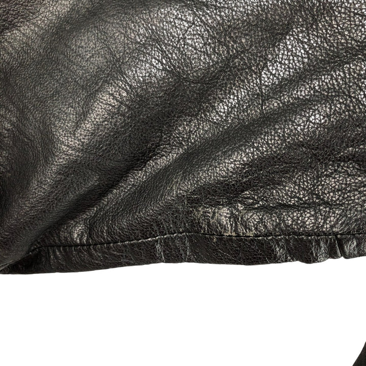 A-2 type leather flight jacket, men's XL size genuine leather black type Vintage Second Hand