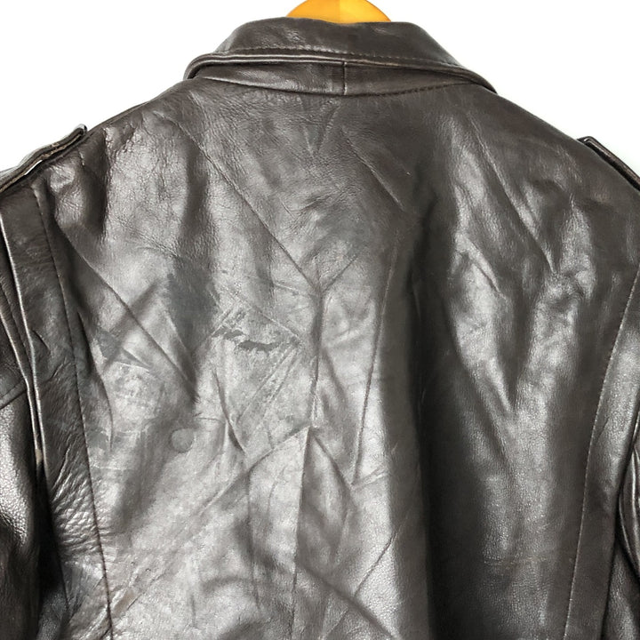 INDIANA CITY A-2 Leather Flight Jacket, Made in France, Men's XL genuine leather brown type Vintage Second Hand
