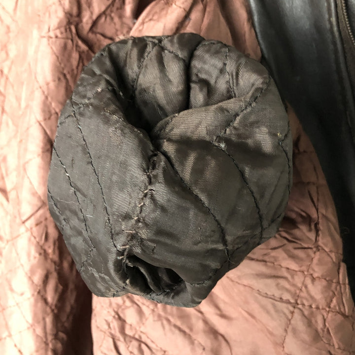 INDIANA CITY A-2 Leather Flight Jacket, Made in France, Men's XL genuine leather brown type Vintage Second Hand