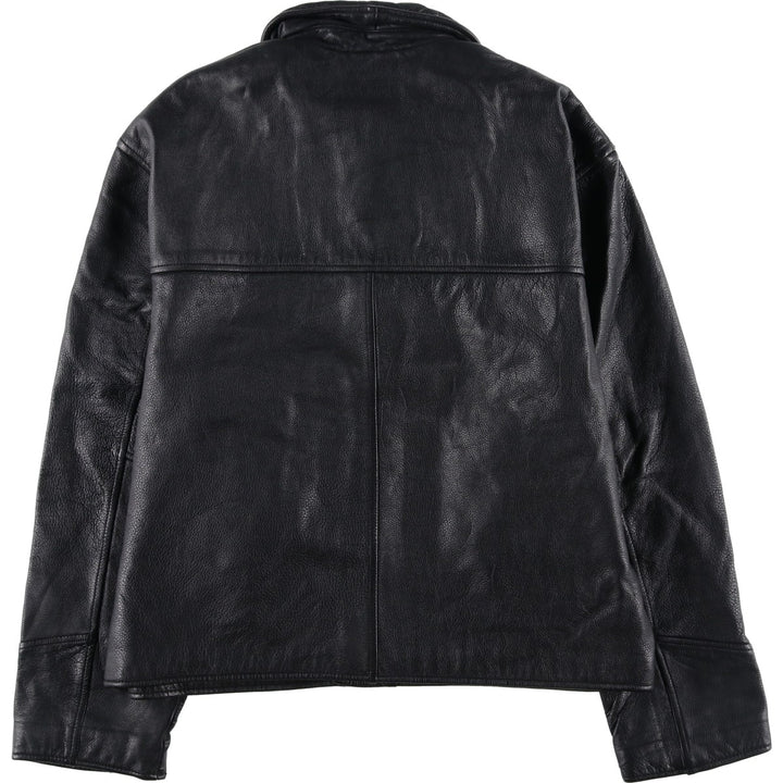 OFFSET Leather Blouson Type Men's Size L genuine leather black type Vintage Second Hand
