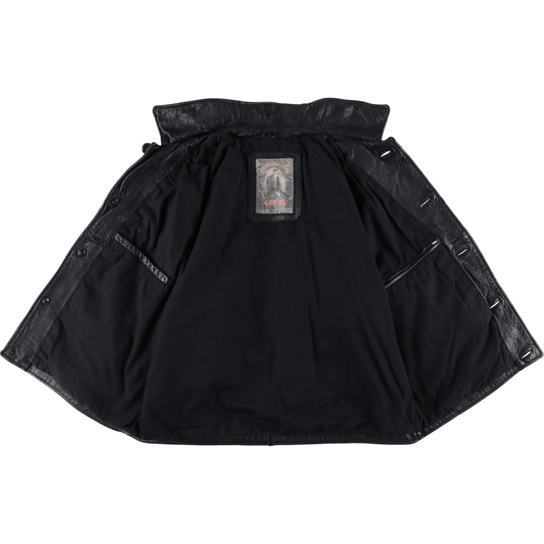 OFFSET Leather Blouson Type Men's Size L genuine leather black type Vintage Second Hand