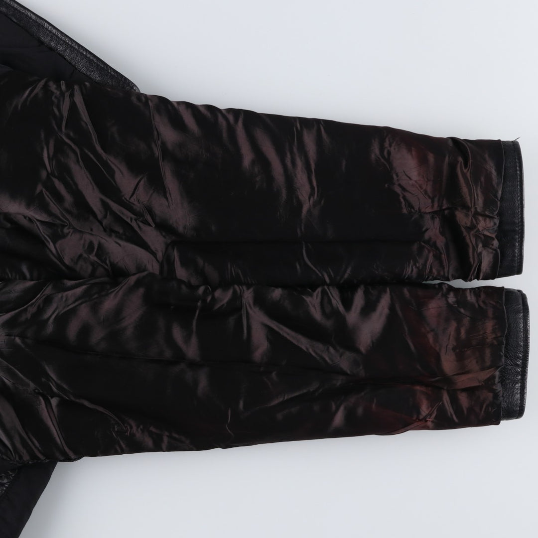 OFFSET Leather Blouson Type Men's Size L genuine leather black type Vintage Second Hand