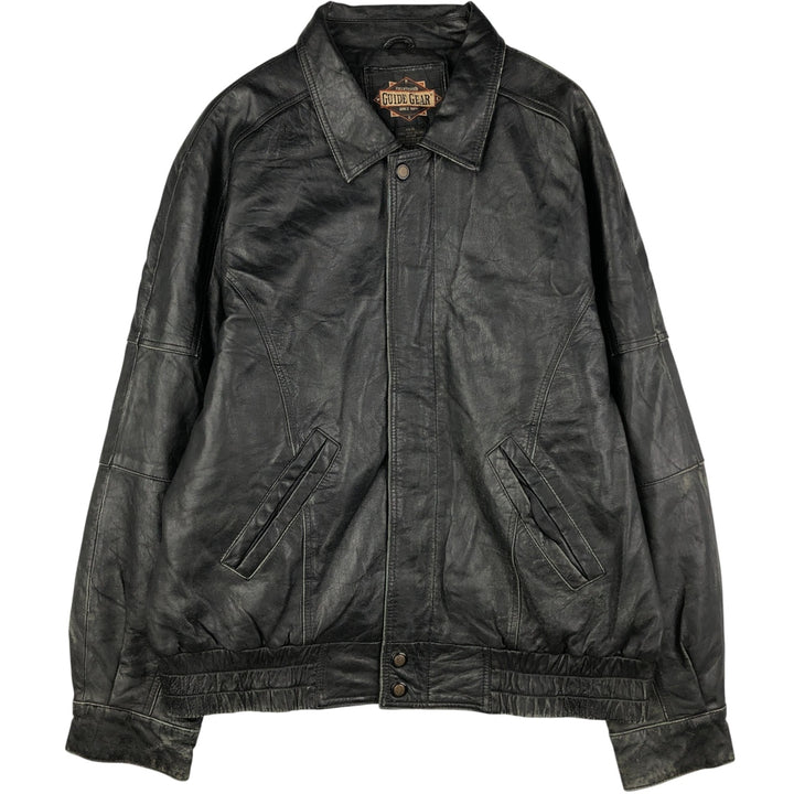 GUIDE GEAR Swing Top Type Padded Leather Blouson, Men's Size XL genuine leather black type Vintage Second Hand