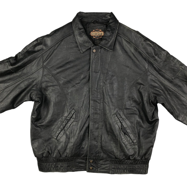 GUIDE GEAR Swing Top Type Padded Leather Blouson, Men's Size XL genuine leather black type Vintage Second Hand