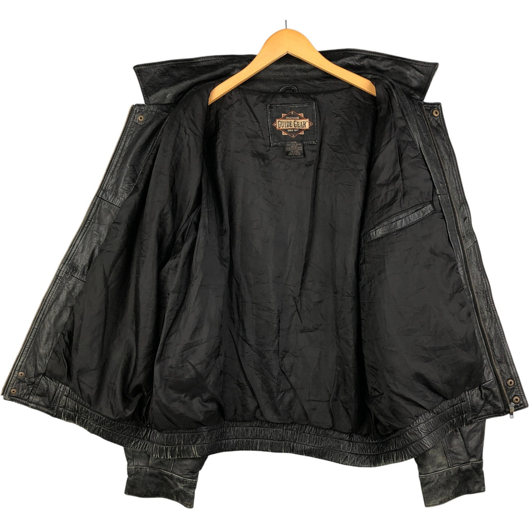 GUIDE GEAR Swing Top Type Padded Leather Blouson, Men's Size XL genuine leather black type Vintage Second Hand