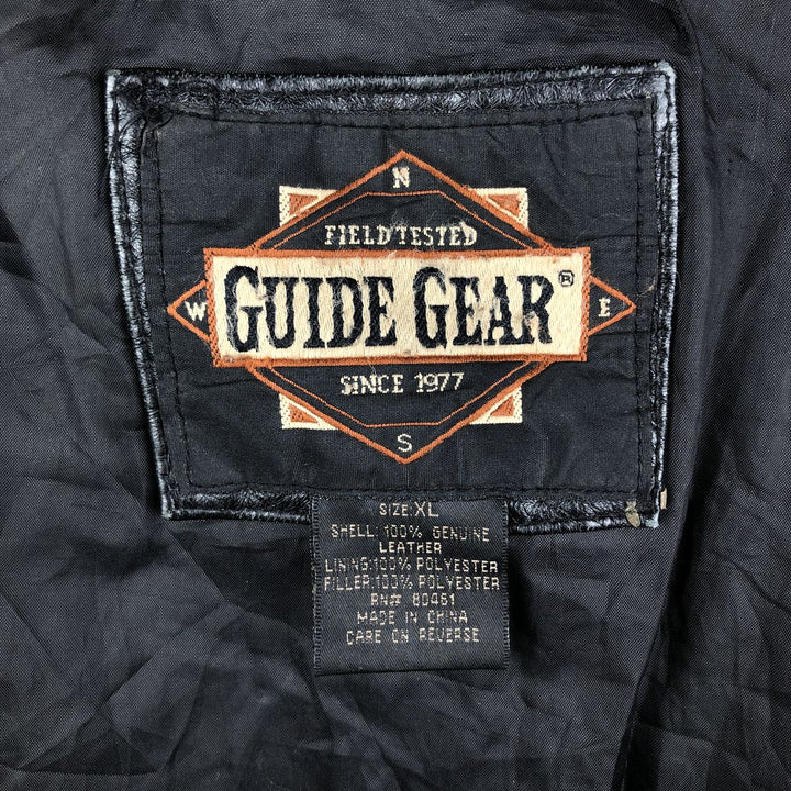 GUIDE GEAR Swing Top Type Padded Leather Blouson, Men's Size XL genuine leather black type Vintage Second Hand