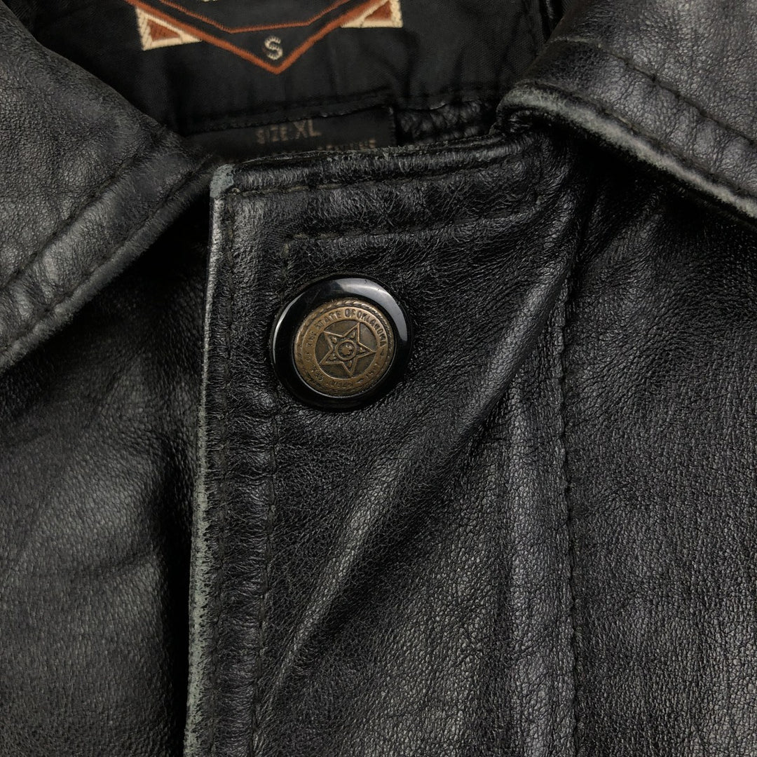 GUIDE GEAR Swing Top Type Padded Leather Blouson, Men's Size XL genuine leather black type Vintage Second Hand