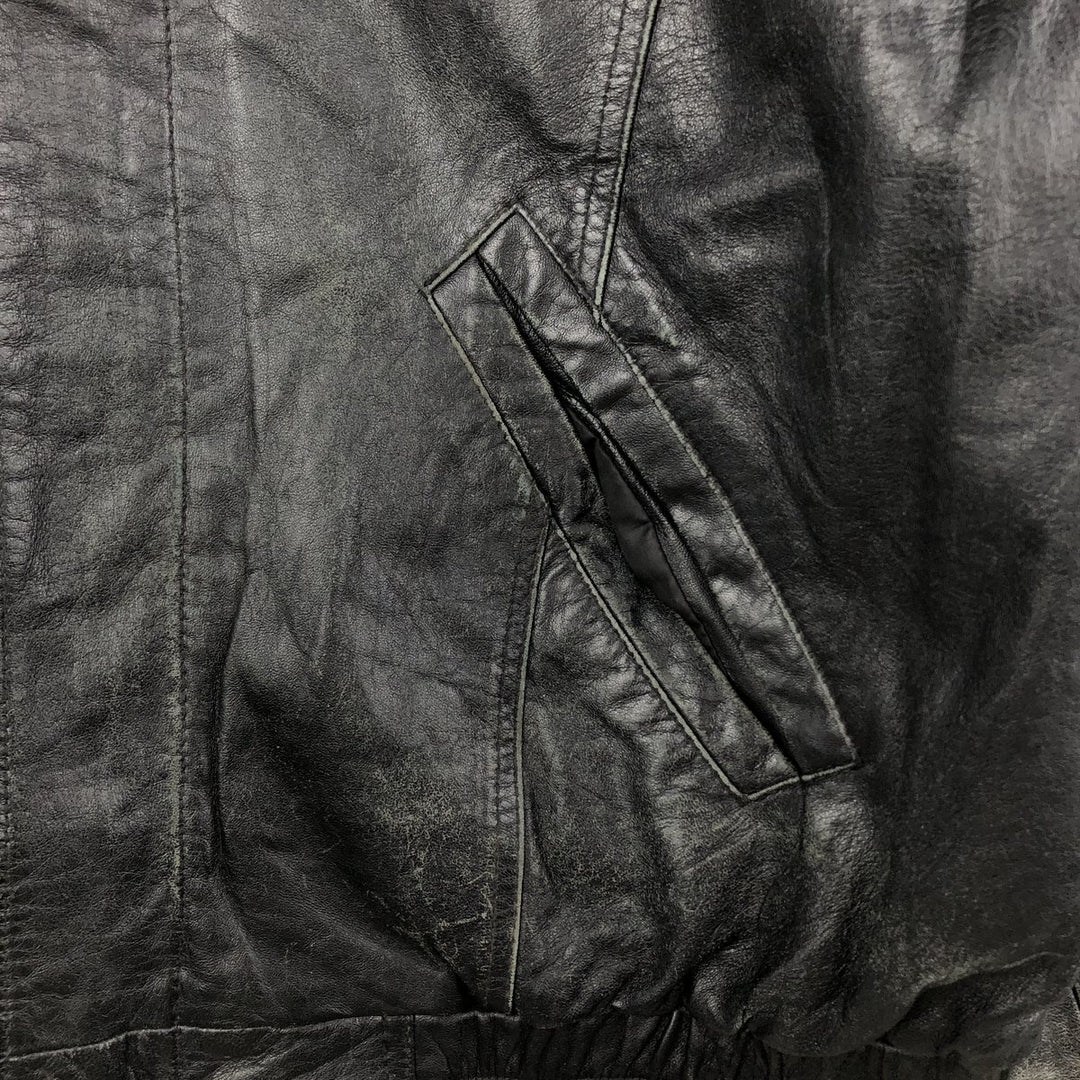 GUIDE GEAR Swing Top Type Padded Leather Blouson, Men's Size XL genuine leather black type Vintage Second Hand