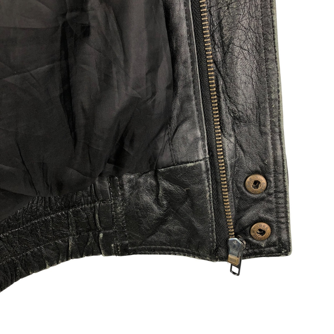 GUIDE GEAR Swing Top Type Padded Leather Blouson, Men's Size XL genuine leather black type Vintage Second Hand