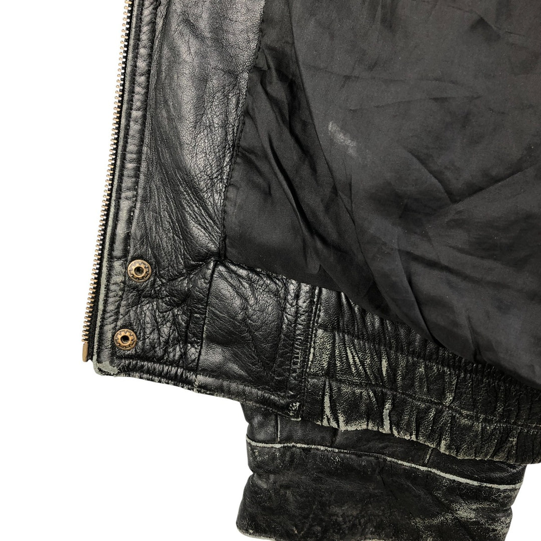 GUIDE GEAR Swing Top Type Padded Leather Blouson, Men's Size XL genuine leather black type Vintage Second Hand