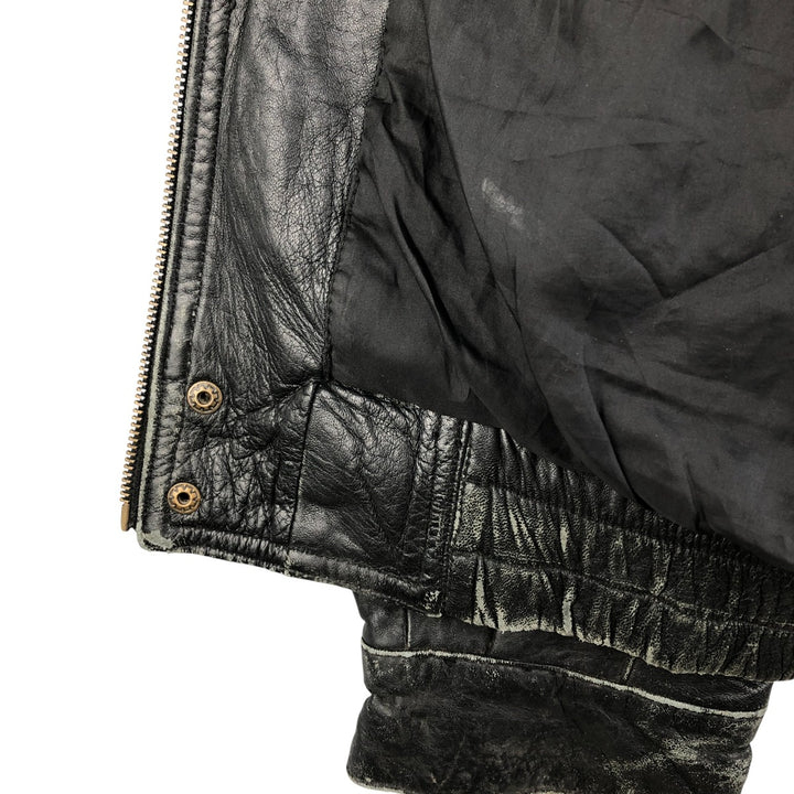 GUIDE GEAR Swing Top Type Padded Leather Blouson, Men's Size XL genuine leather black type Vintage Second Hand