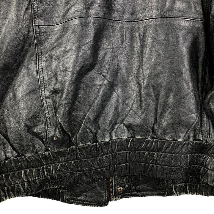 GUIDE GEAR Swing Top Type Padded Leather Blouson, Men's Size XL genuine leather black type Vintage Second Hand