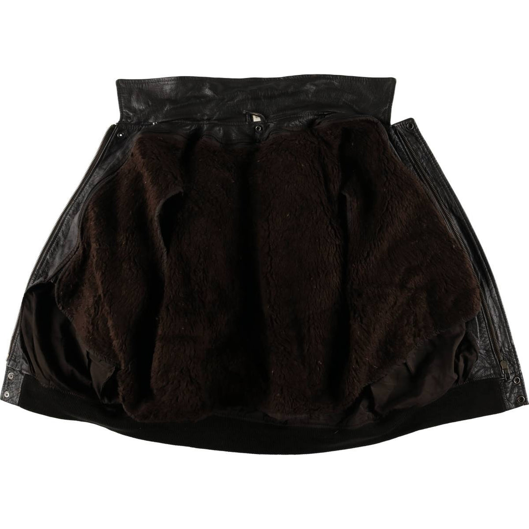 Vintage A-2 Leather Flight Jacket, Men's Size L Genuine Leather Cowhide black type Vintage Second Hand