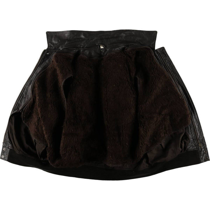 Vintage A-2 Leather Flight Jacket, Men's Size L Genuine Leather Cowhide black type Vintage Second Hand