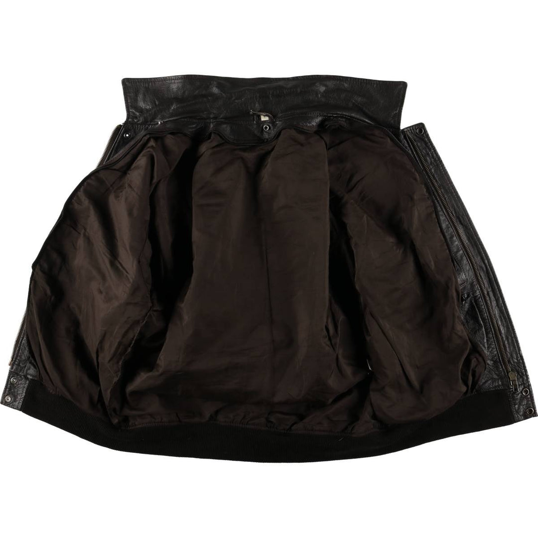 Vintage A-2 Leather Flight Jacket, Men's Size L Genuine Leather Cowhide black type Vintage Second Hand