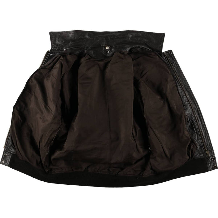 Vintage A-2 Leather Flight Jacket, Men's Size L Genuine Leather Cowhide black type Vintage Second Hand