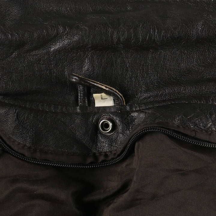 Vintage A-2 Leather Flight Jacket, Men's Size L Genuine Leather Cowhide black type Vintage Second Hand