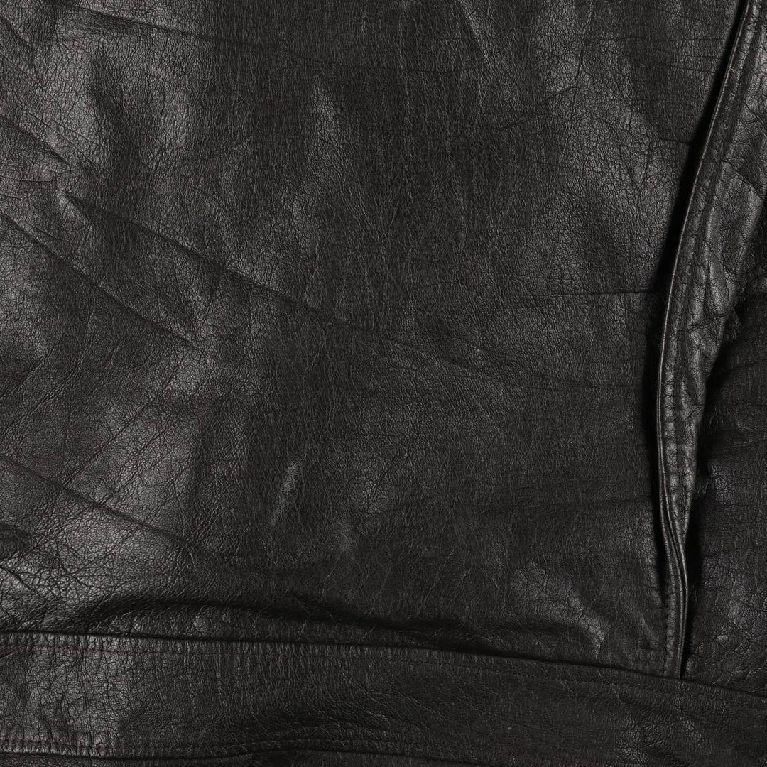 Vintage A-2 Leather Flight Jacket, Men's Size L Genuine Leather Cowhide black type Vintage Second Hand