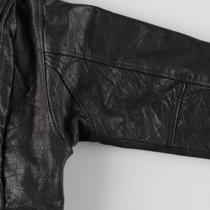 Vintage A-2 Leather Flight Jacket, Men's Size L Genuine Leather Cowhide black type Vintage Second Hand