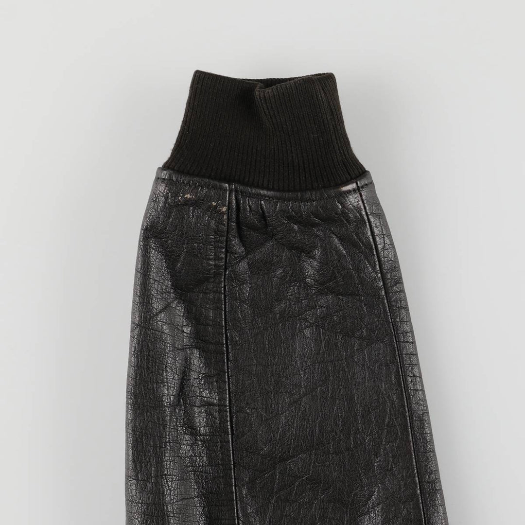 Vintage A-2 Leather Flight Jacket, Men's Size L Genuine Leather Cowhide black type Vintage Second Hand