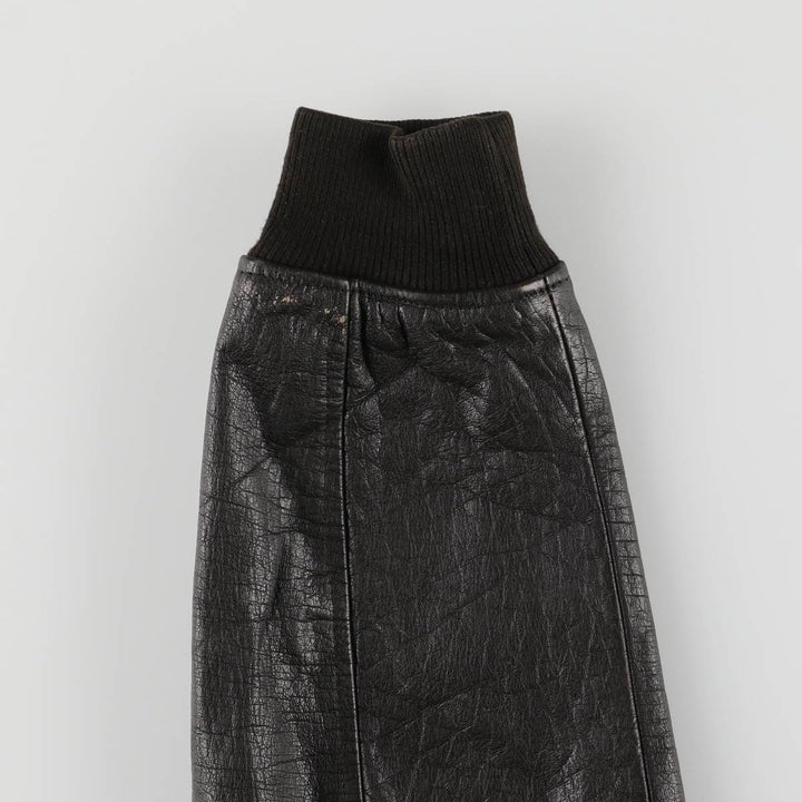 Vintage A-2 Leather Flight Jacket, Men's Size L Genuine Leather Cowhide black type Vintage Second Hand