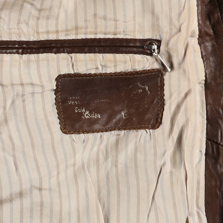 Vintage leather jacket, men's size XL genuine leather brown type Vintage Second Hand