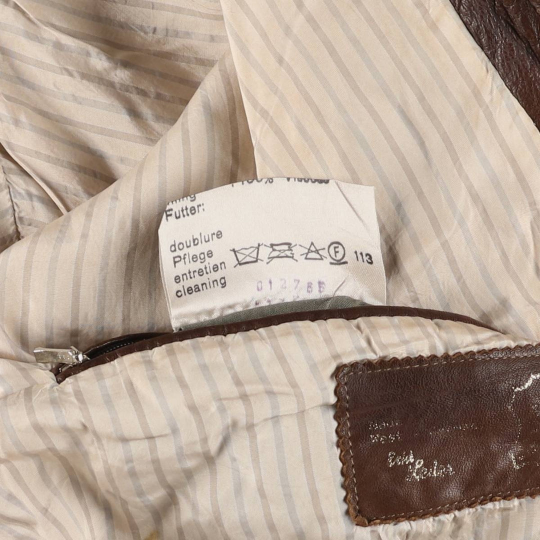 Vintage leather jacket, men's size XL genuine leather brown type Vintage Second Hand