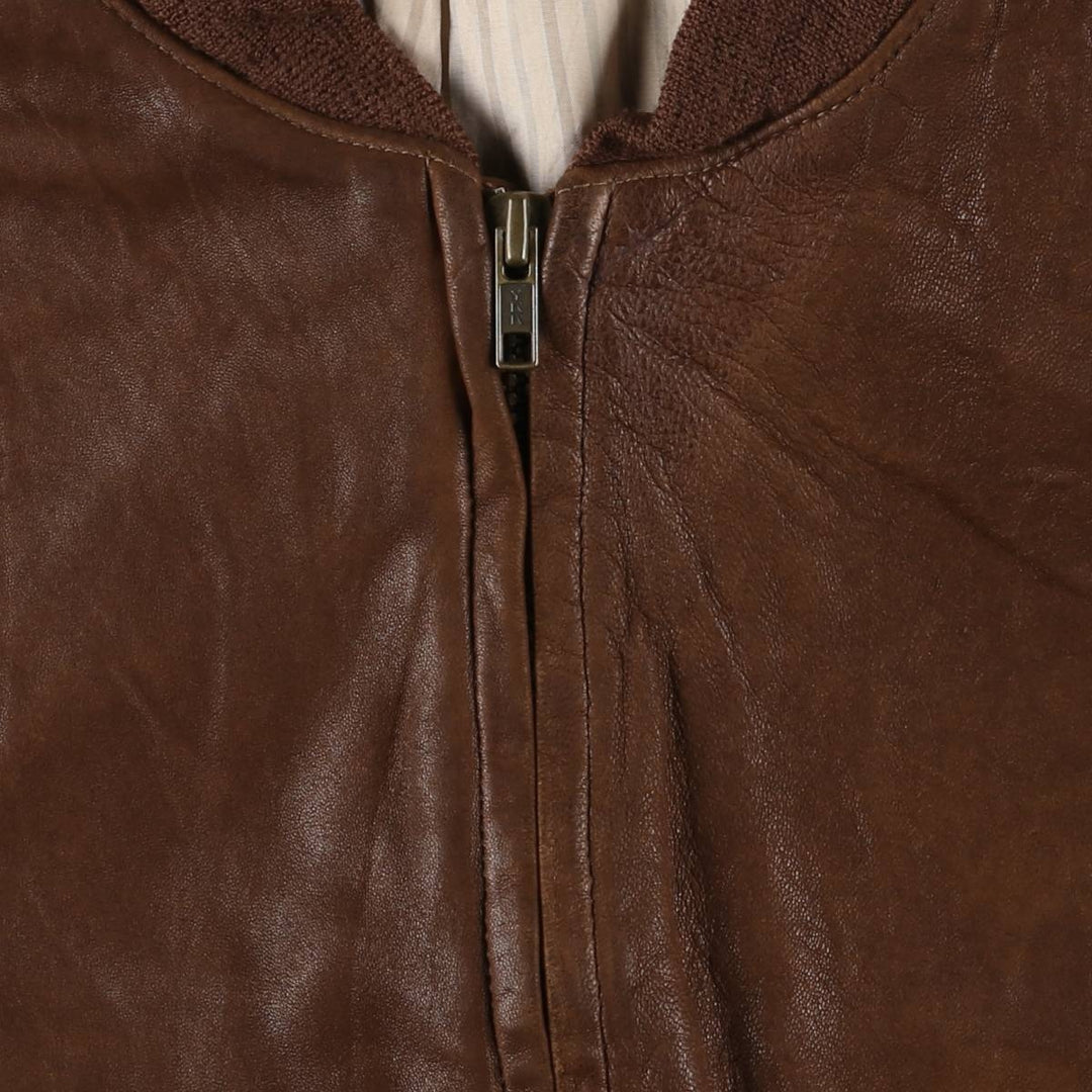 Vintage leather jacket, men's size XL genuine leather brown type Vintage Second Hand