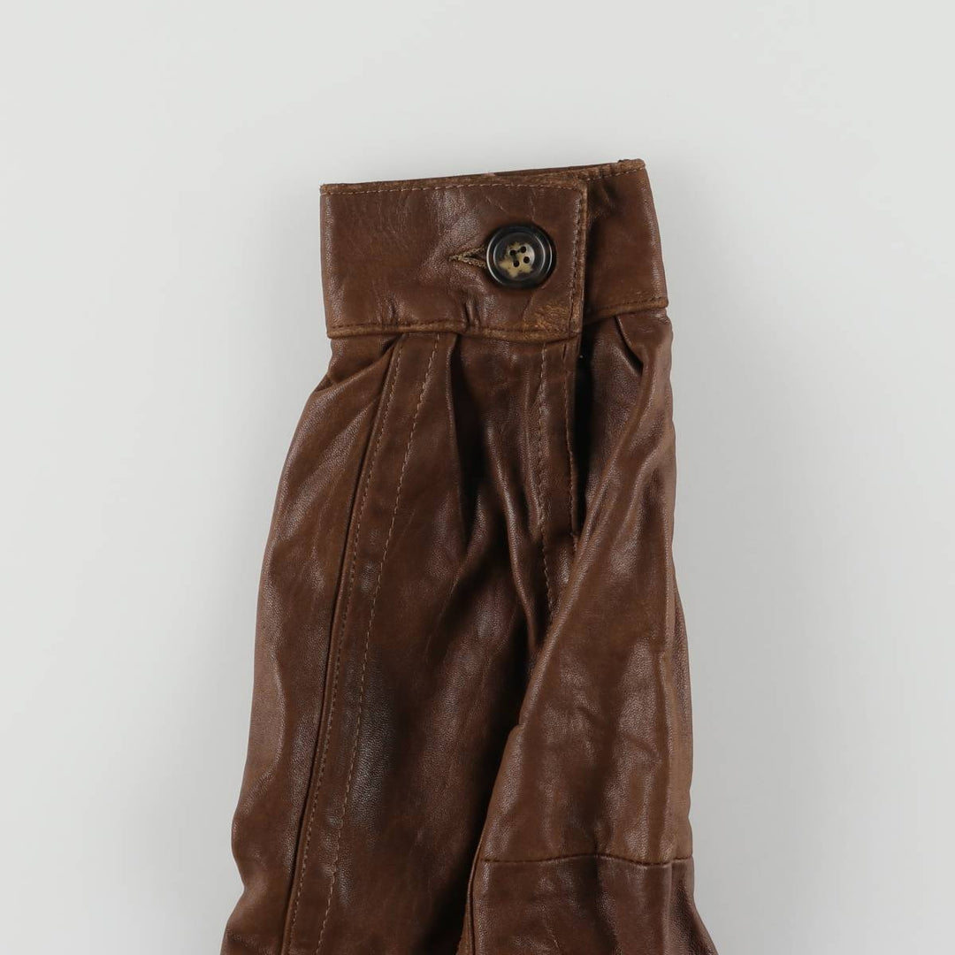 Vintage leather jacket, men's size XL genuine leather brown type Vintage Second Hand