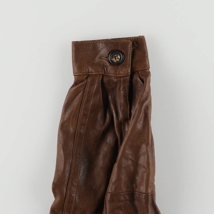 Vintage leather jacket, men's size XL genuine leather brown type Vintage Second Hand