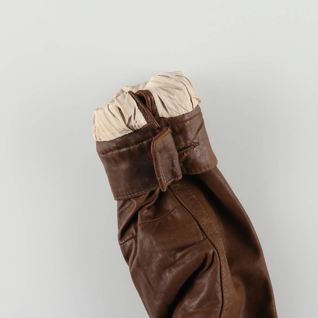 Vintage leather jacket, men's size XL genuine leather brown type Vintage Second Hand