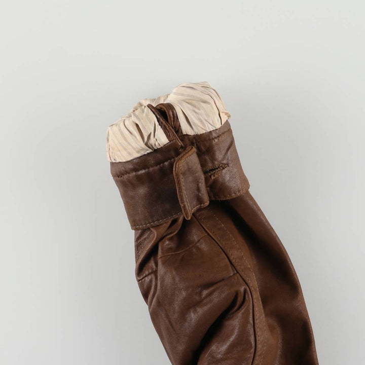 Vintage leather jacket, men's size XL genuine leather brown type Vintage Second Hand