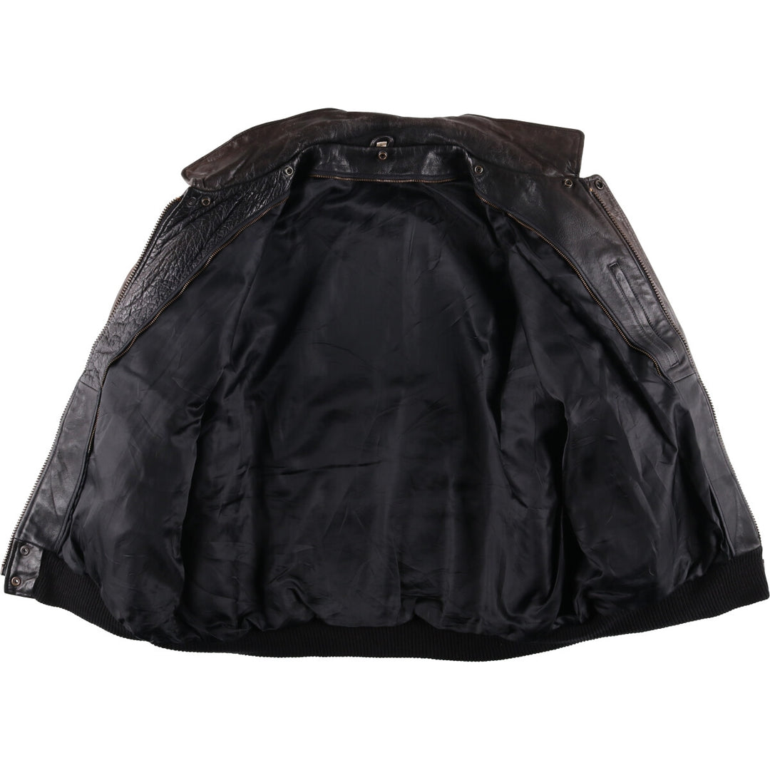 A-2 type leather flight jacket, men's size L unclear brown type Vintage Second Hand