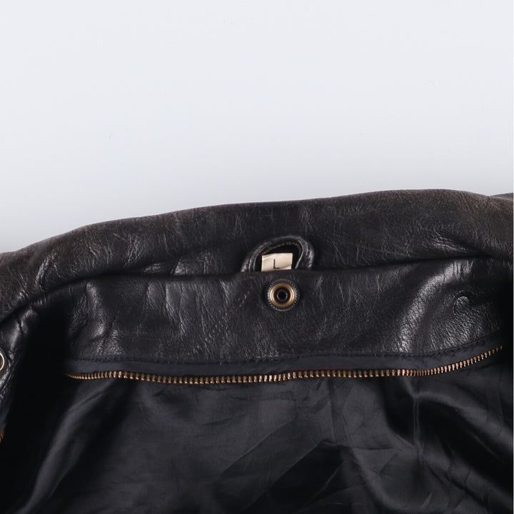 A-2 type leather flight jacket, men's size L unclear brown type Vintage Second Hand