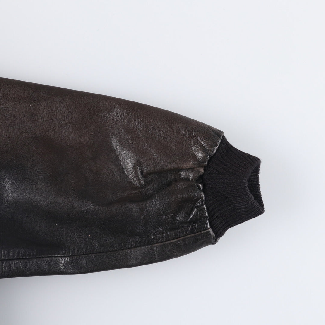 A-2 type leather flight jacket, men's size L unclear brown type Vintage Second Hand