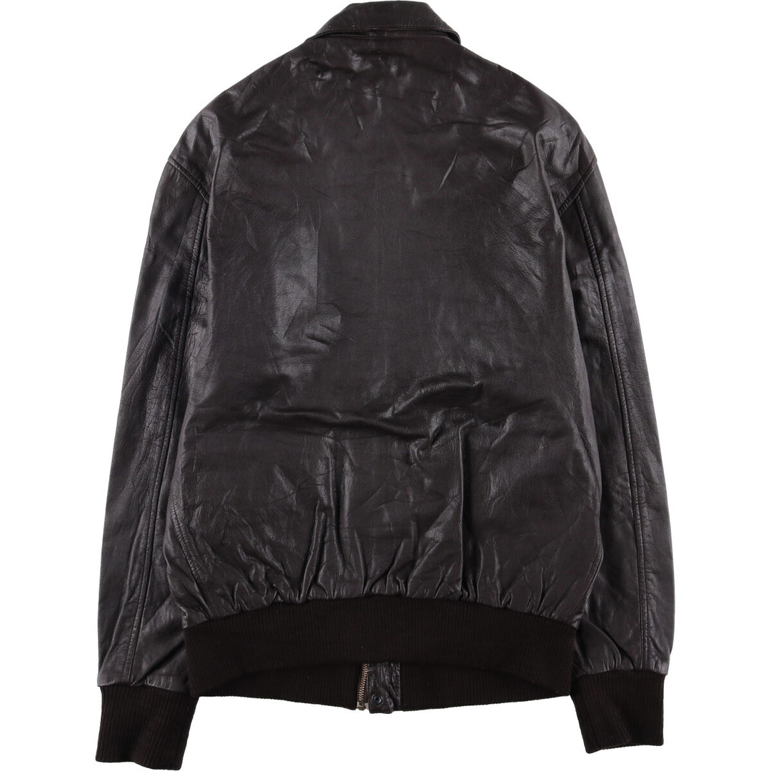 A-2 type leather flight jacket, men's size L unclear brown type Vintage Second Hand