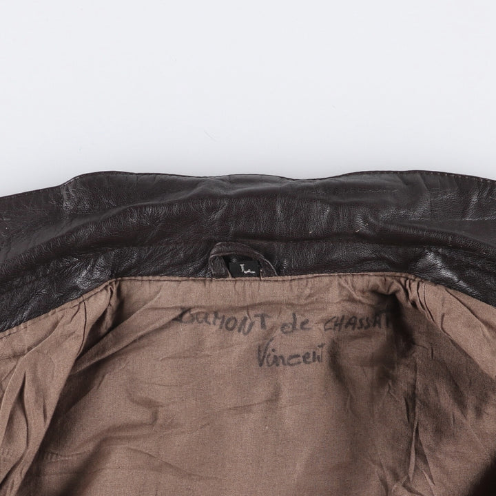 A-2 type leather flight jacket, men's size L unclear brown type Vintage Second Hand