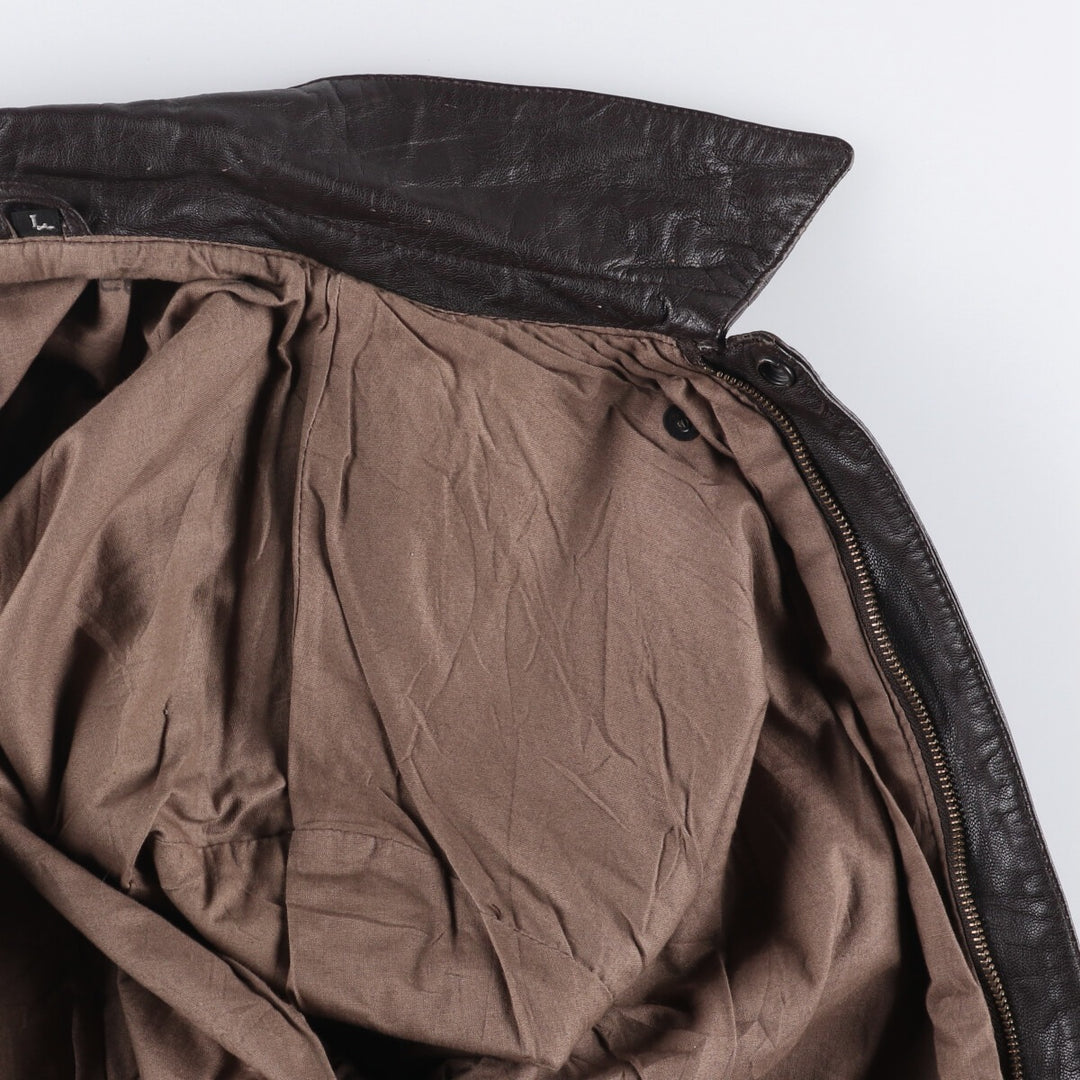 A-2 type leather flight jacket, men's size L unclear brown type Vintage Second Hand