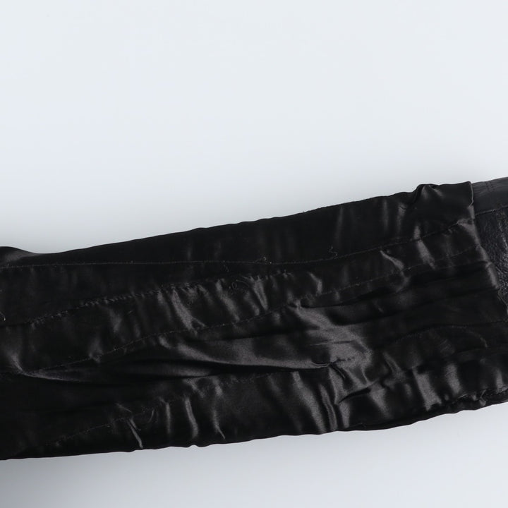 ABRAMS Leather Coat Men's Size L genuine leather black type Vintage Second Hand