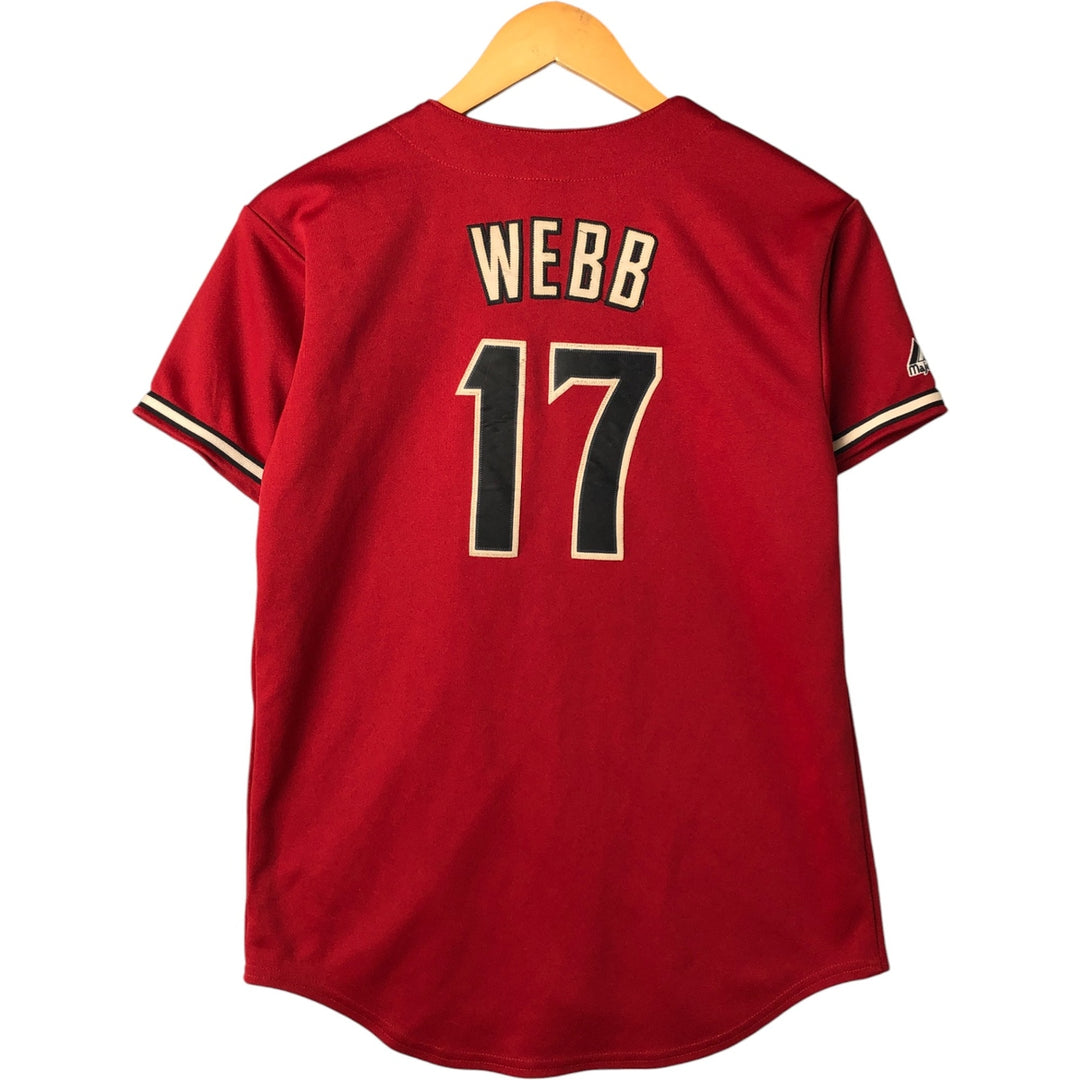 Vintage Majestic MLB Arizona Diamondbacks Game Shirt, Women's Size L polyester bordeaux Vintage Second Hand