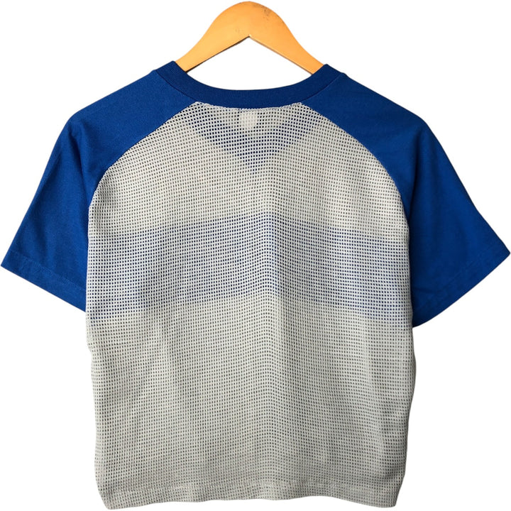 1980'S Nike Navy Tag V-neck Cropped Mesh Game Shirt, Men's Size L polyester blue type Vintage Second Hand