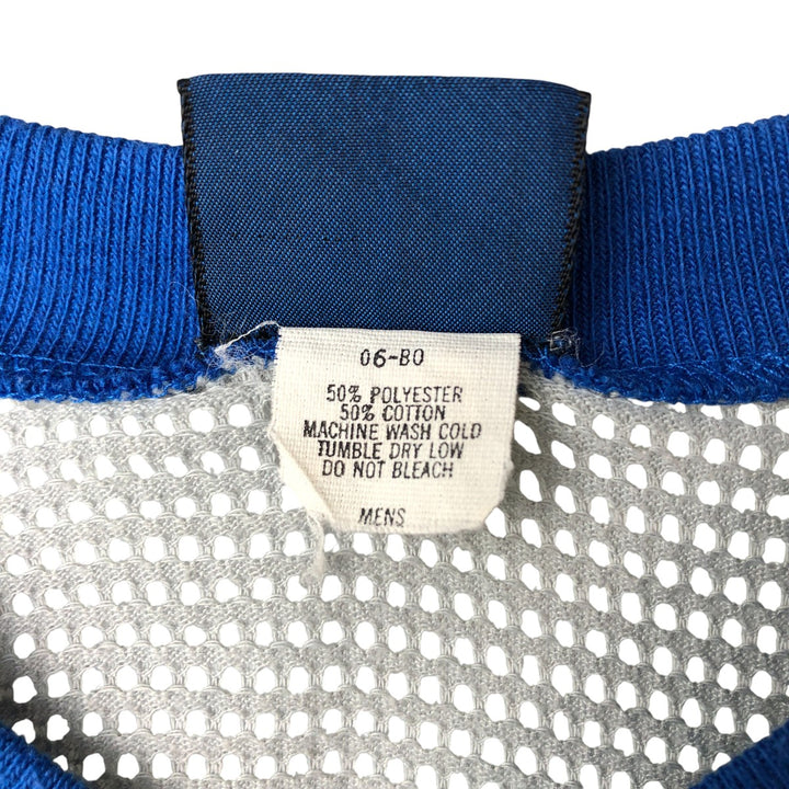 1980'S Nike Navy Tag V-neck Cropped Mesh Game Shirt, Men's Size L polyester blue type Vintage Second Hand