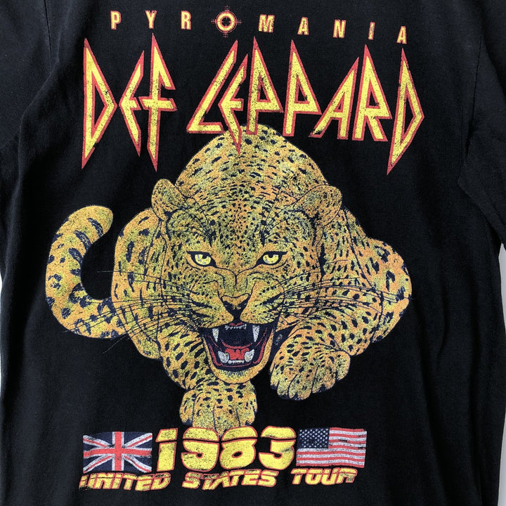 DEF LEPPARD Band T-Shirt, Women's Size Small cotton black type Vintage Second Hand