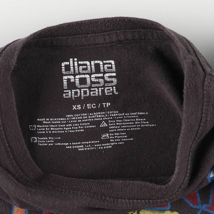 DIANA ROSS Band T-Shirt, Women's Size XS cotton Charcoal Vintage Second Hand